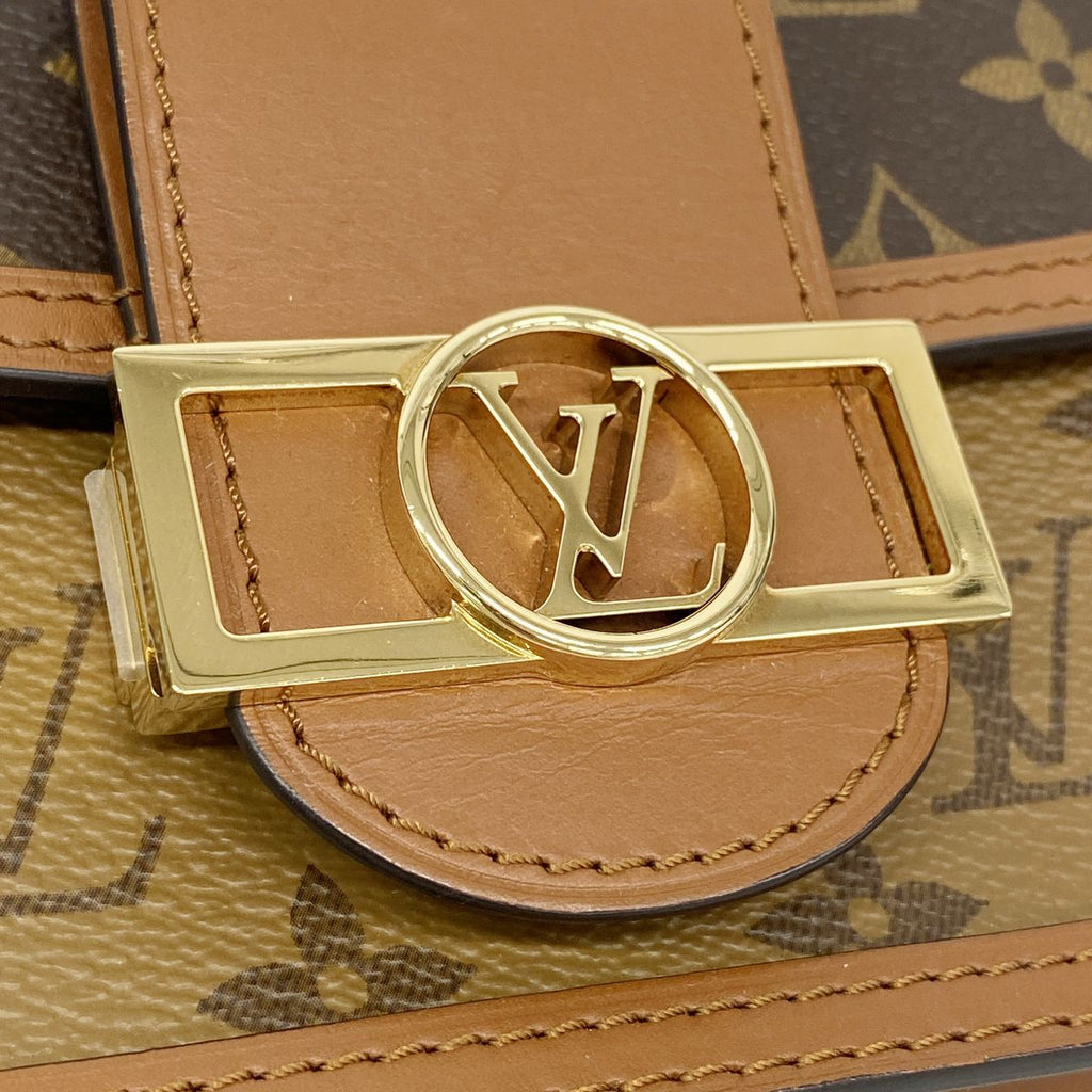 Louis Vuitton Shoulder Bag Monogram Reverse Portefeuille Dauphine Brown — view 7