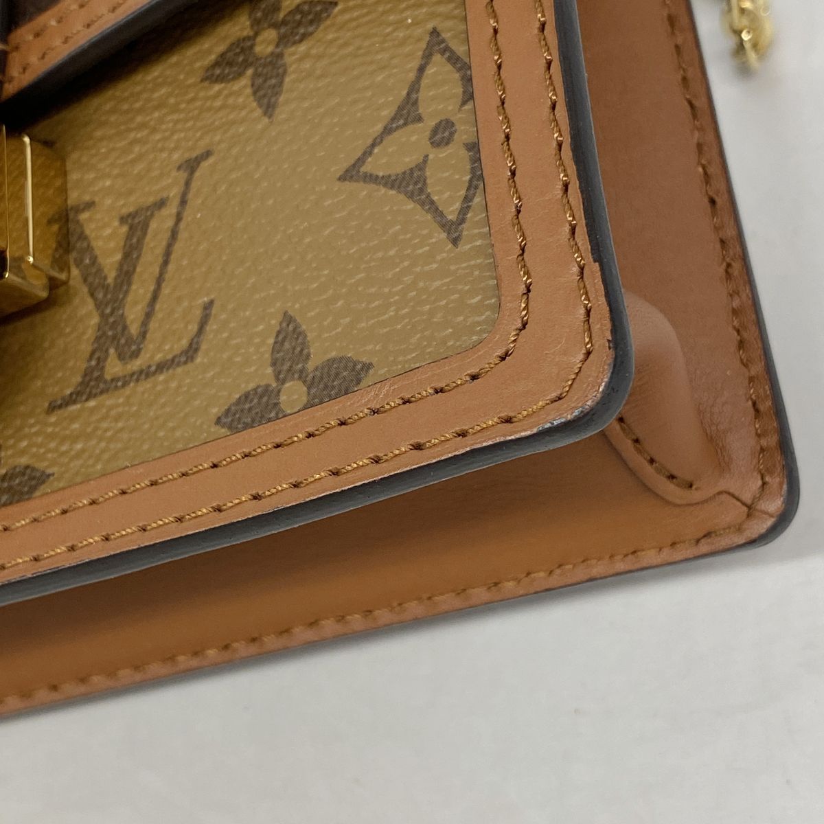 Louis Vuitton Shoulder Bag Monogram Reverse Portefeuille Dauphine Brown — view 6