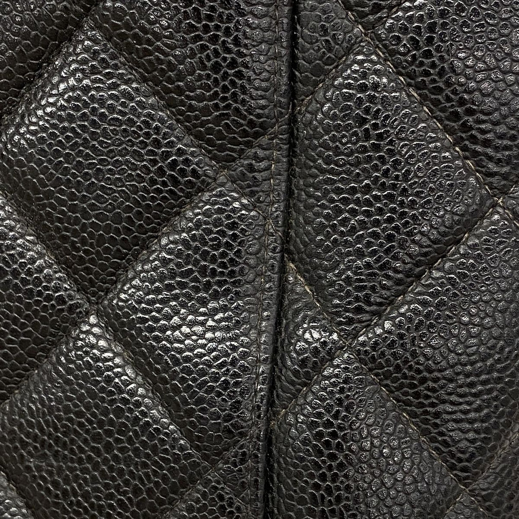 Chanel Tote Bag Reissue Caviar Leather Black Silver — view 8