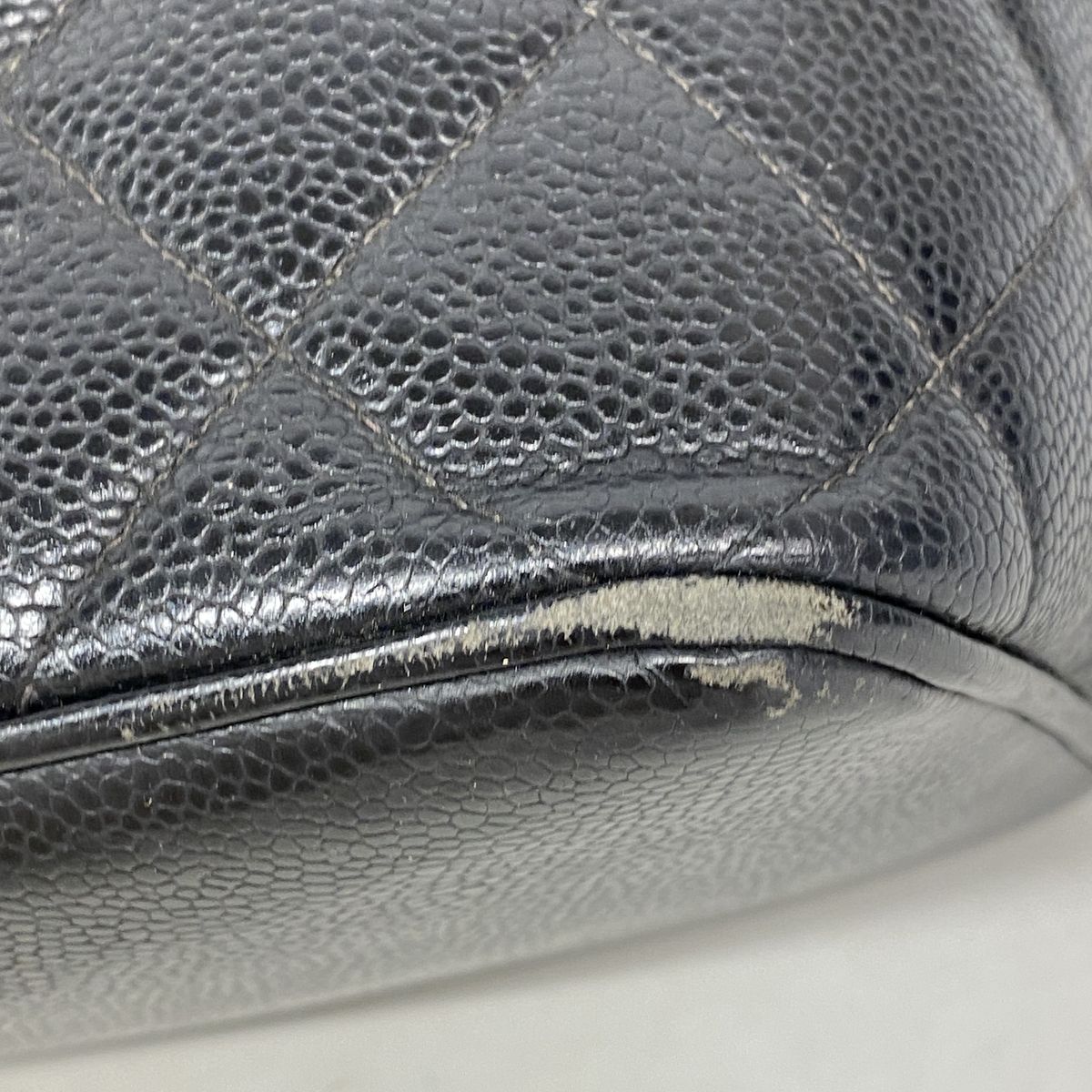 Chanel Tote Bag Reissue Caviar Leather Black Silver — view 6