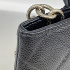 Chanel Tote Bag Reissue Caviar Leather Black Silver — view 7