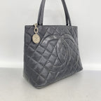 Chanel Tote Bag Reissue Caviar Leather Black Silver — view 2