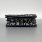 Dior Shoulder Bag Trotter Oblique Canvas Navy Gold — view 3