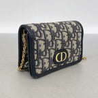 Dior Shoulder Bag Trotter Oblique Canvas Navy Gold — view 2