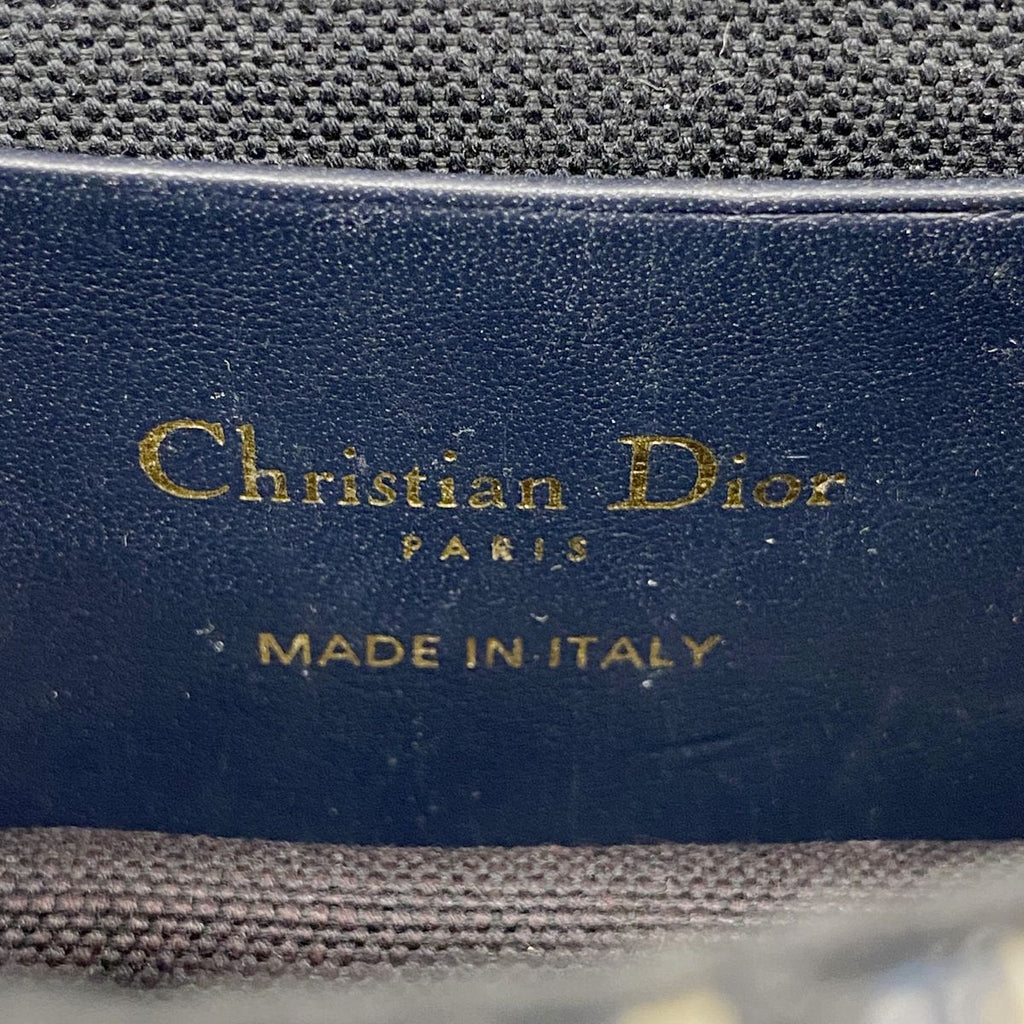 Dior Shoulder Bag Trotter Oblique Canvas Navy Gold — view 5