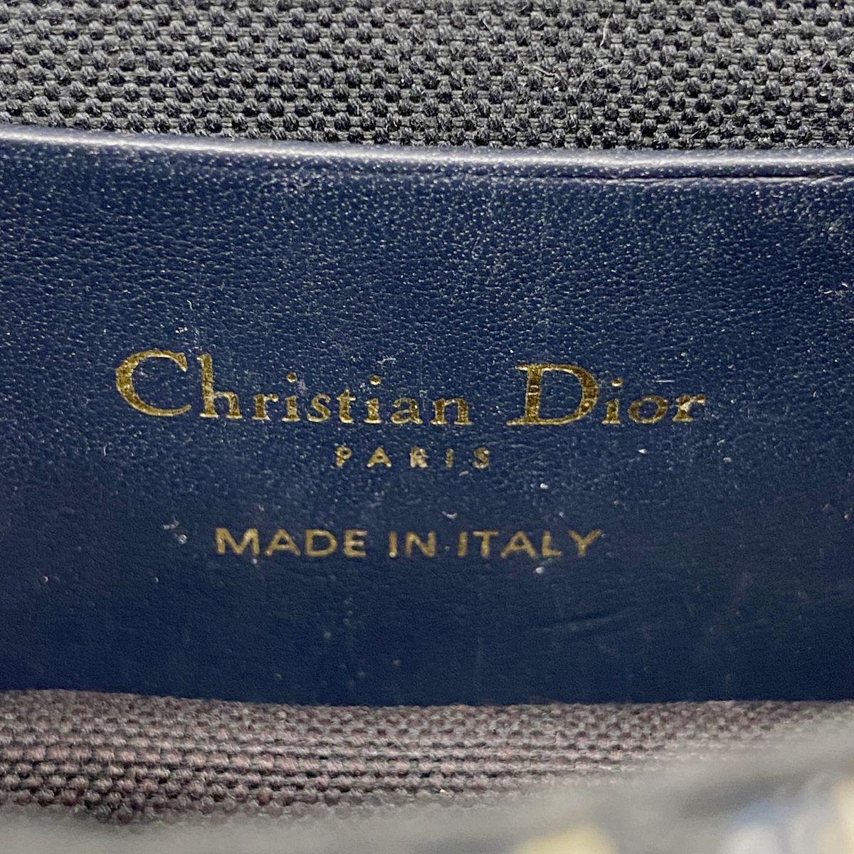 Dior Shoulder Bag Trotter Oblique Canvas Navy Gold — view 5