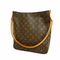 Louis Vuitton Shoulder Bag Monogram Looping GM Brown