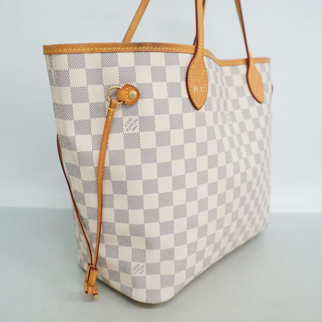 Louis Vuitton Tote Bag Damier Azur Neverfull MM White — view 2