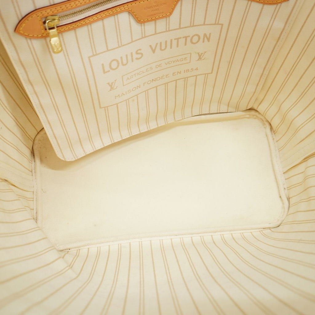 Louis Vuitton Tote Bag Damier Azur Neverfull MM White — view 4