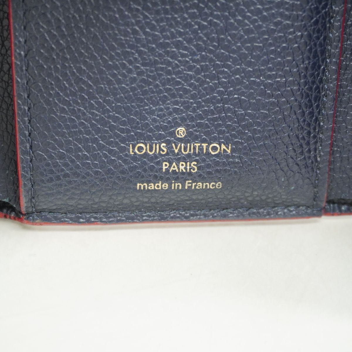 Louis Vuitton Trifold Wallet Monogram Empreinte Portefeuille Victorine Marine — view 4