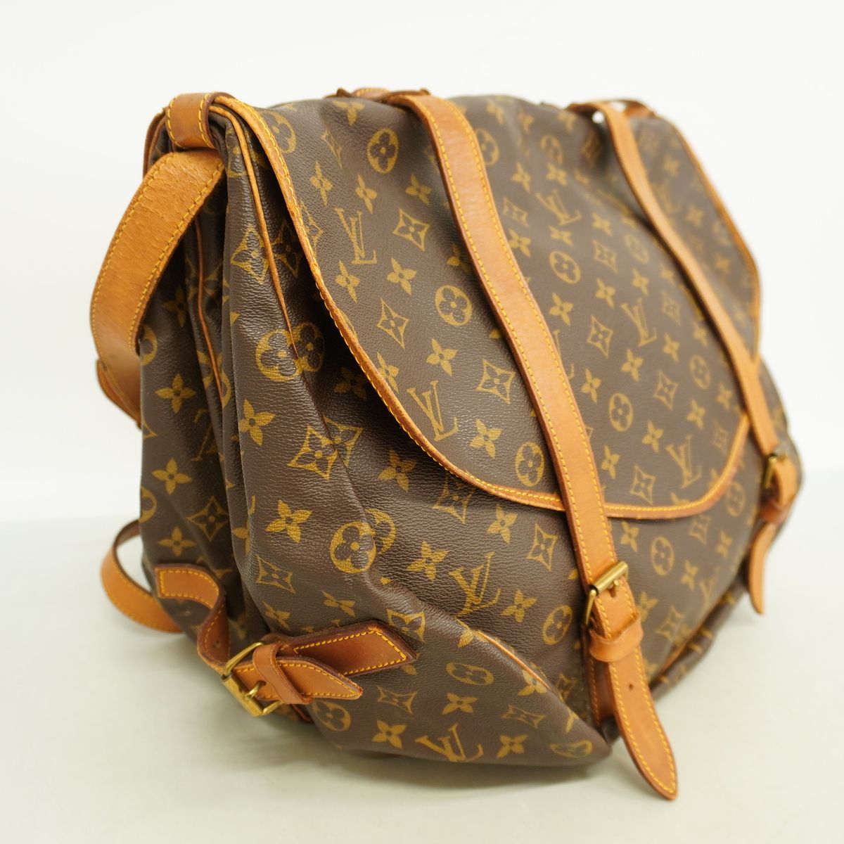 Louis Vuitton Shoulder Bag Monogram Saumur 43 Brown — view 2