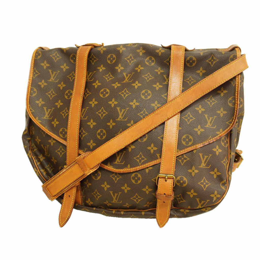 Louis Vuitton Shoulder Bag Monogram Saumur 43 Brown