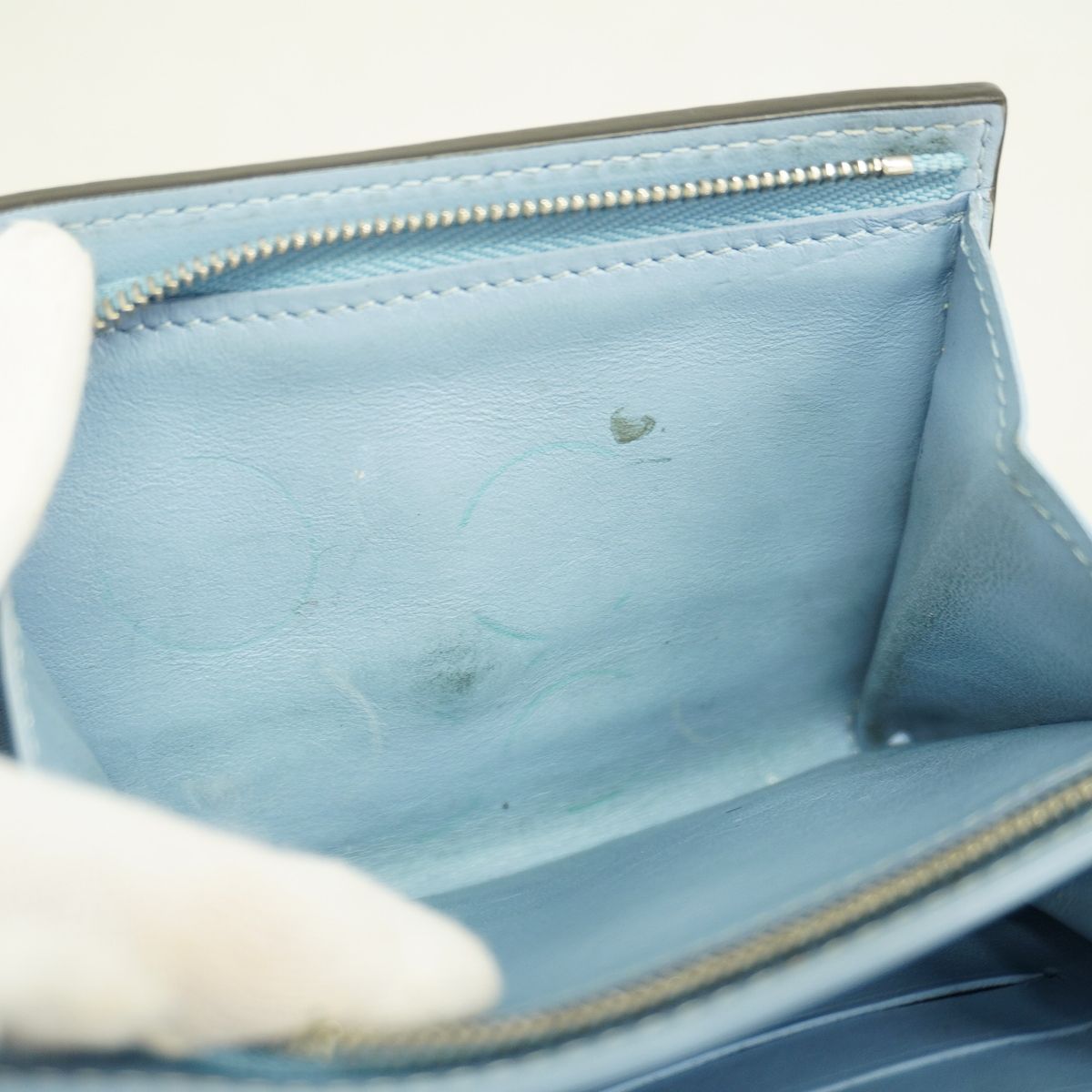 Louis Vuitton Wallet Mahina Portefeuille Iris Compact Blue White — view 3
