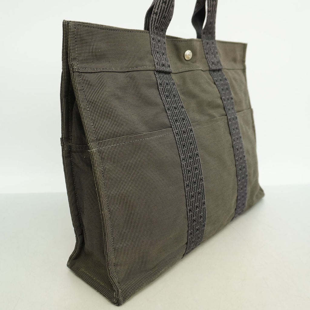 Hermes Tote Bag Herline MM Nylon Gray Silver — view 2