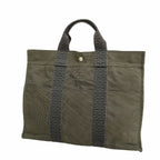 Hermes Tote Bag Herline MM Nylon Gray Silver