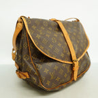 Louis Vuitton Shoulder Bag Monogram Saumur 35 Brown — view 2