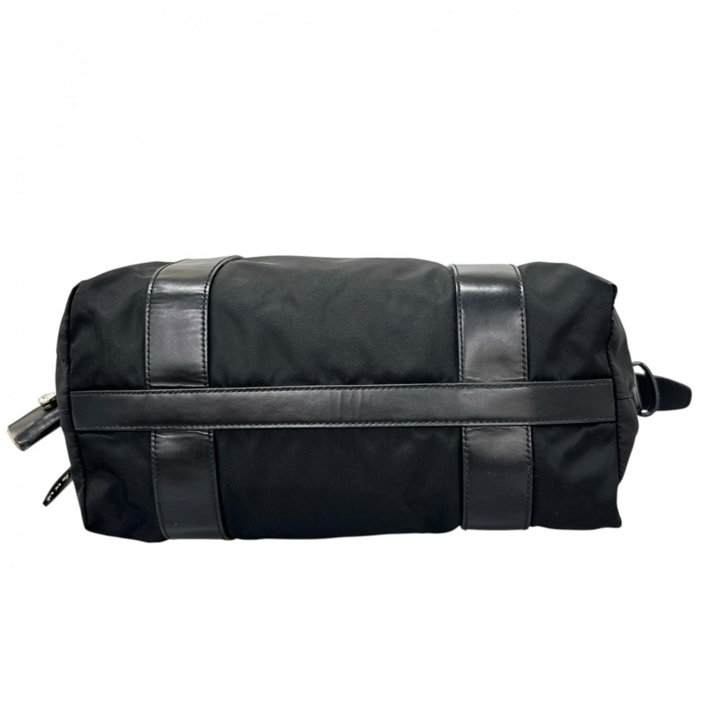 Prada Handbag Mini Boston Nylon Black Triangle Logo — view 5