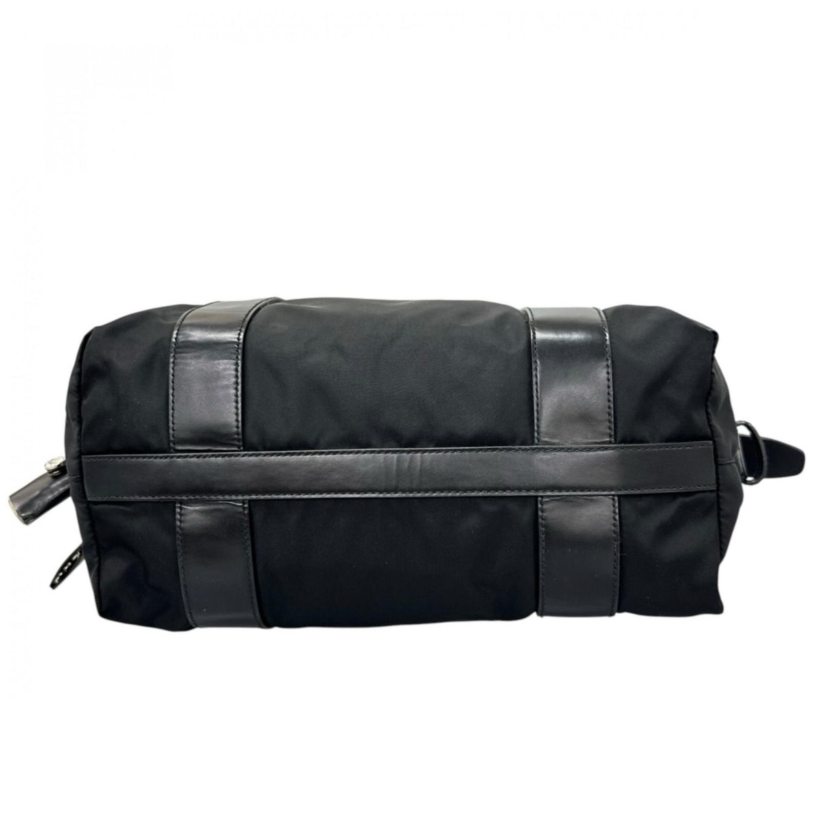 Prada Handbag Mini Boston Nylon Black Triangle Logo — view 5