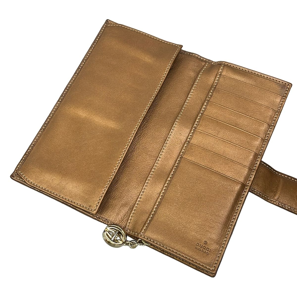 Gucci Wallet Guccissima Line GG Twins Bronze Leather — view 3