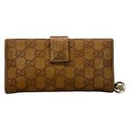 Gucci Wallet Guccissima Line GG Twins Bronze Leather