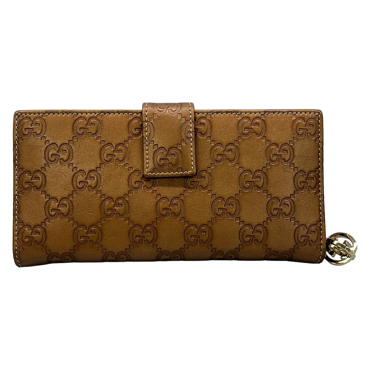 Gucci Wallet Guccissima Line GG Twins Bronze Leather