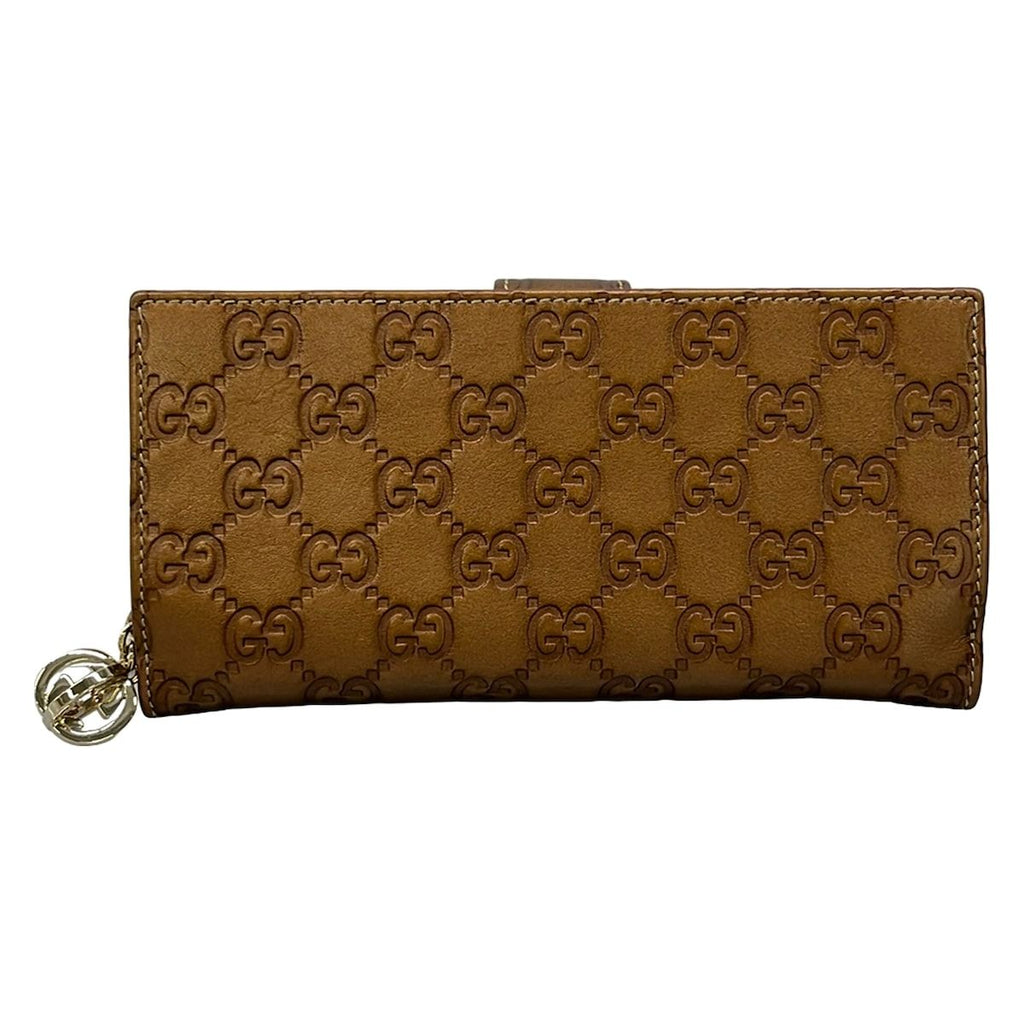 Gucci Wallet Guccissima Line GG Twins Bronze Leather — view 2