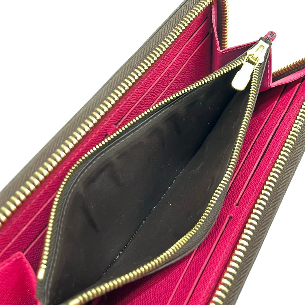 Louis Vuitton Wallet Monogram Portefeuille Clemence Hot Pink Zip Around — view 4