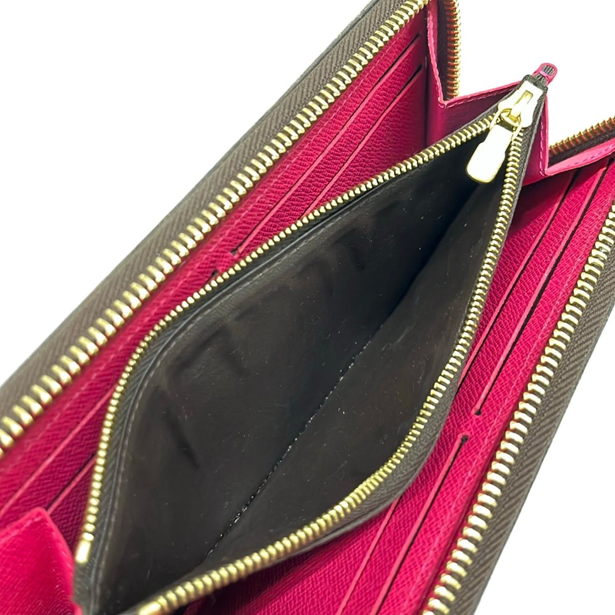 Louis Vuitton Wallet Monogram Portefeuille Clemence Hot Pink Zip Around — view 4