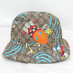 Gucci Disney Hat S GG Pattern Donald Duck Brown Hat Cotton — view 3