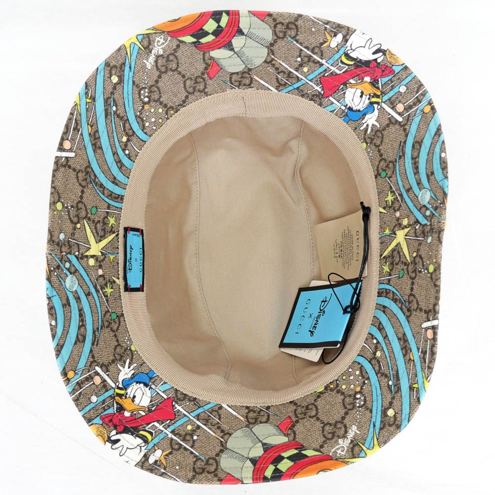 Gucci Disney Hat S GG Pattern Donald Duck Brown Hat Cotton — view 6
