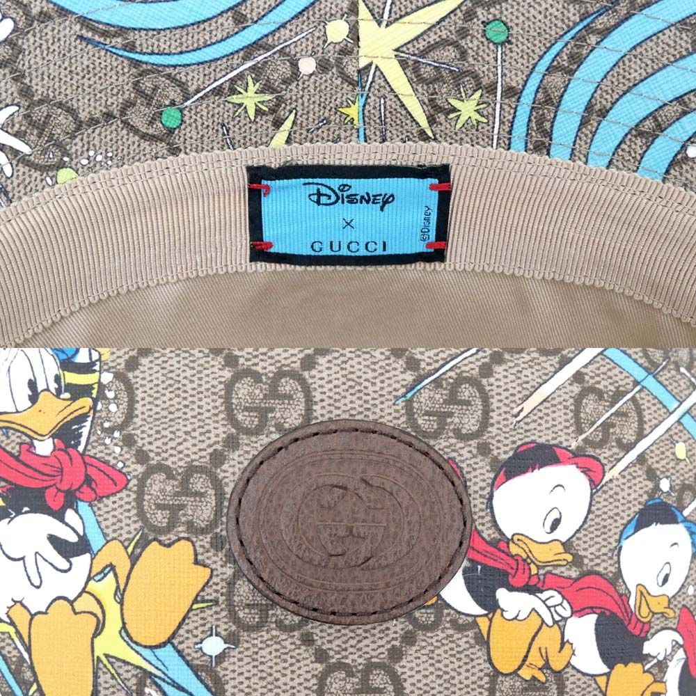Gucci Disney Hat S GG Pattern Donald Duck Brown Hat Cotton — view 8