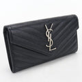 Saint Laurent Large Flap Wallet Cassandra Bifold Calfskin