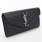 Saint Laurent Large Flap Wallet Cassandra Bifold Calfskin