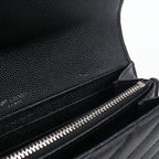 Saint Laurent Large Flap Wallet Cassandra Bifold Calfskin — view 6