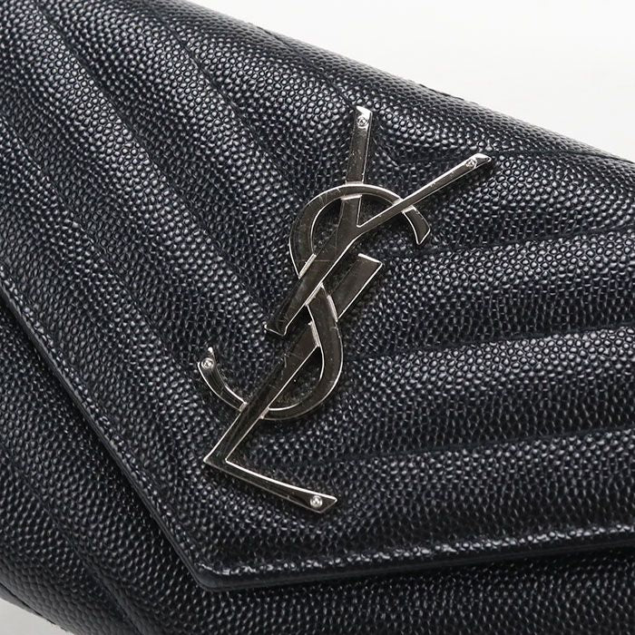 Saint Laurent Large Flap Wallet Cassandra Bifold Calfskin — view 7
