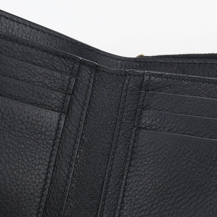 Saint Laurent Compact Zip Wallet Tiny Monogram Bifold Calfskin — view 6