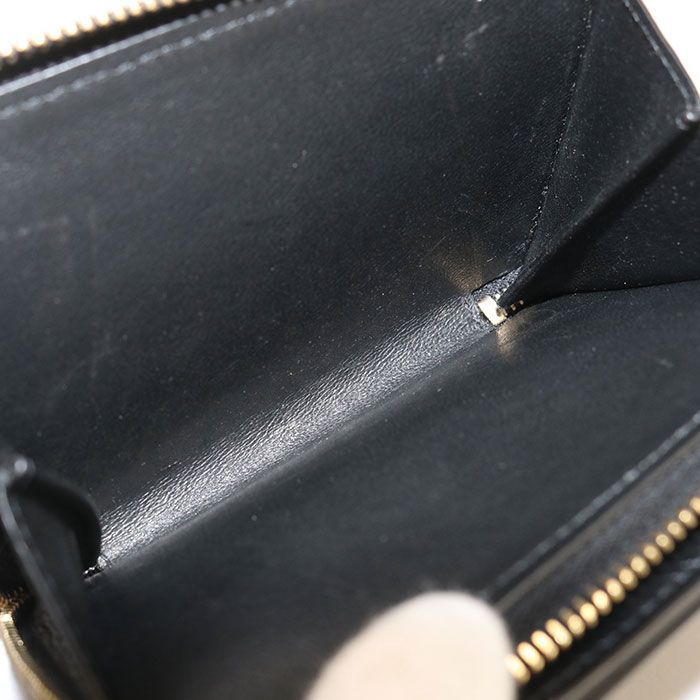 Saint Laurent Compact Zip Wallet Tiny Monogram Bifold Calfskin — view 5