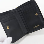 Saint Laurent Compact Zip Wallet Tiny Monogram Bifold Calfskin — view 3