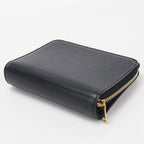Saint Laurent Compact Zip Wallet Tiny Monogram Bifold Calfskin — view 2