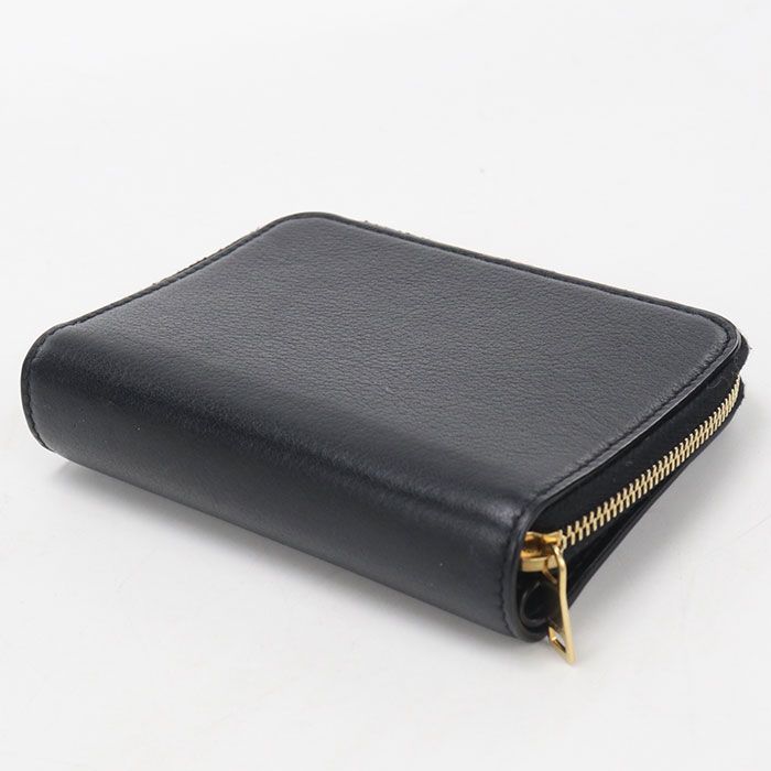 Saint Laurent Compact Zip Wallet Tiny Monogram Bifold Calfskin — view 2