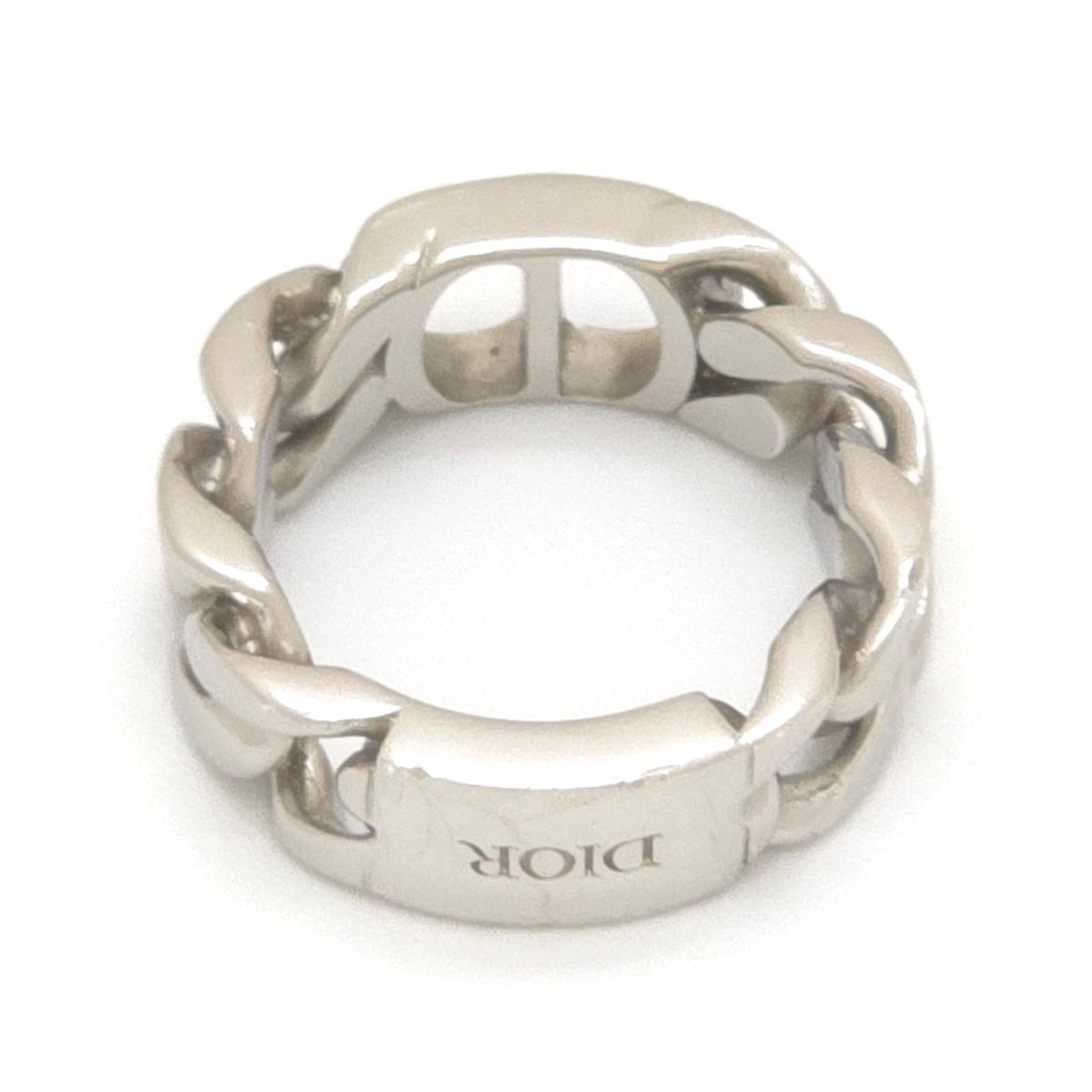 Dior CD Icon Chain Link Ring M Sterling Silver Bag Dior Oblique — view 4