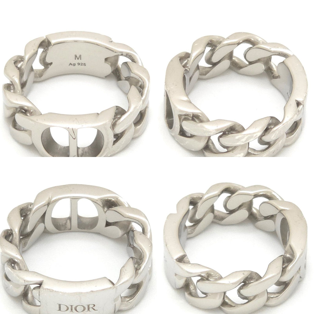 Dior CD Icon Chain Link Ring M Sterling Silver Bag Dior Oblique — view 2