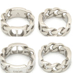 Dior CD Icon Chain Link Ring M Sterling Silver Bag Dior Oblique — view 2