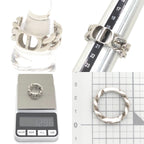 Dior CD Icon Chain Link Ring M Sterling Silver Bag Dior Oblique — view 6