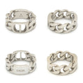 Dior CD Icon Chain Link Ring M Sterling Silver Bag Dior Oblique
