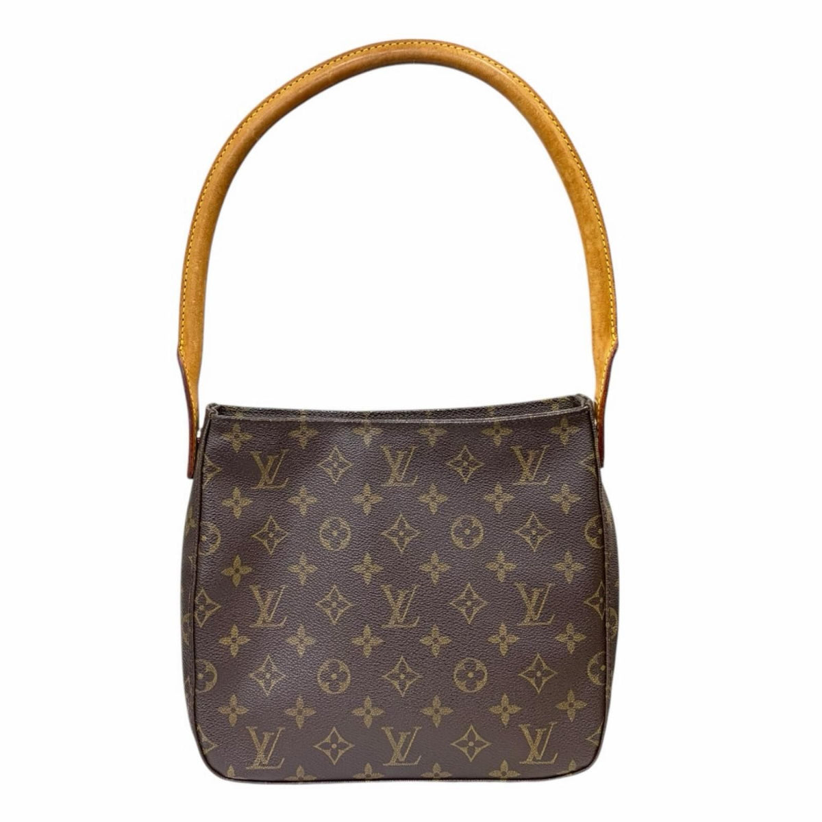 Louis Vuitton Looping MM Monogram Shoulder Bag Canvas Brown