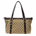 Gucci Abbey Tote Bag GG Canvas Beige