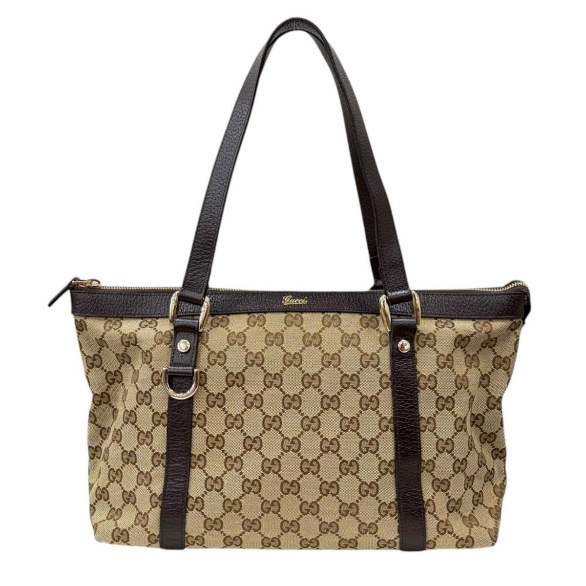 Gucci Abbey Tote Bag GG Canvas Beige