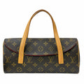 Louis Vuitton Sonatine Monogram Handbag Canvas Brown