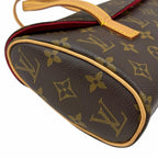 Louis Vuitton Sonatine Monogram Handbag Canvas Brown — view 8